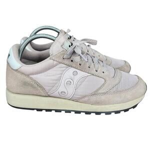 Saucony Jazz Original Running Shoes Womens 9.5 White Pink Suede Sneakers Trainer